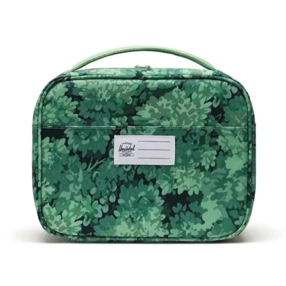 Herschel Supply Co. Pop Quiz Lunch Box Canopy Camo Canvas Zip Adults Kids 10x8x4